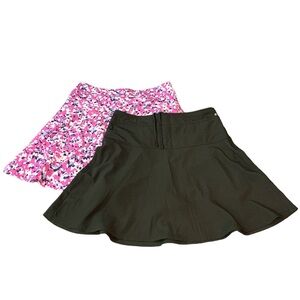 IZOD Golf Skort "Lot 2" Floral Black 6 Pocket Shorts Challenger Tenniscore Sport